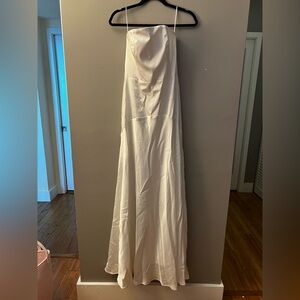 Park & Fifth White Satin Strapless Wedding Gown